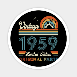 Vintage 1959 65th Birthday Gift For Men Women From Son Daughter.png Magnet